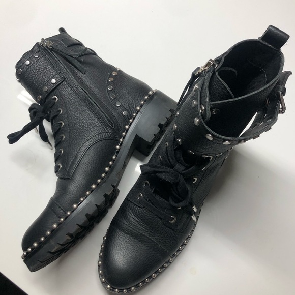 Sam Edelman studded combat boots - Picture 2 of 5
